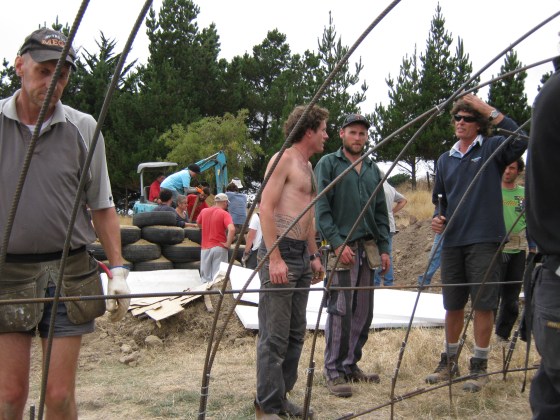 framing up the curved roof